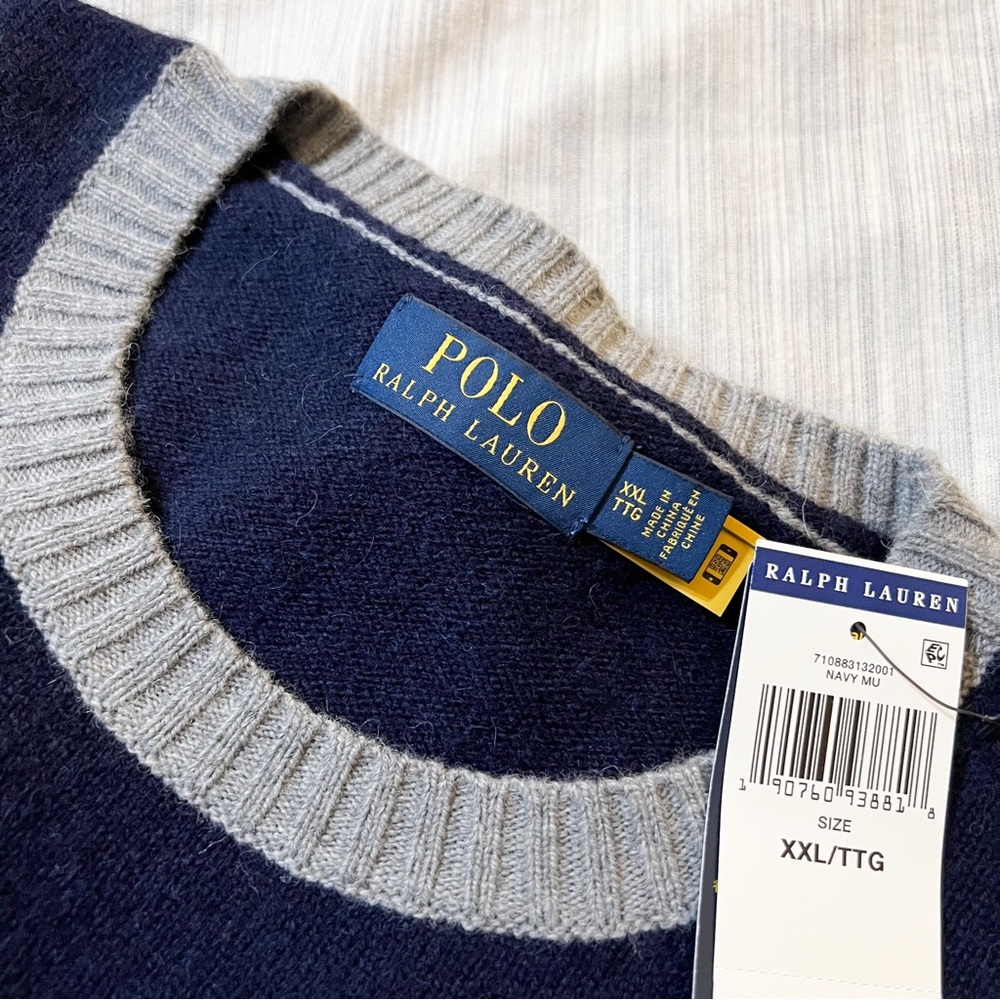 Polo Ralph Lauren Wool Alpaca Color-block Knit Crewneck Sweater😳🔥🔥 - Picture 14 of 15